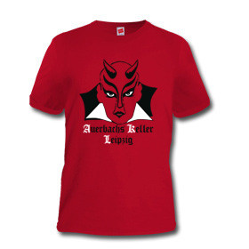 T-Shirt mit Mephisto und teuflischem Spruch, Gr. S
